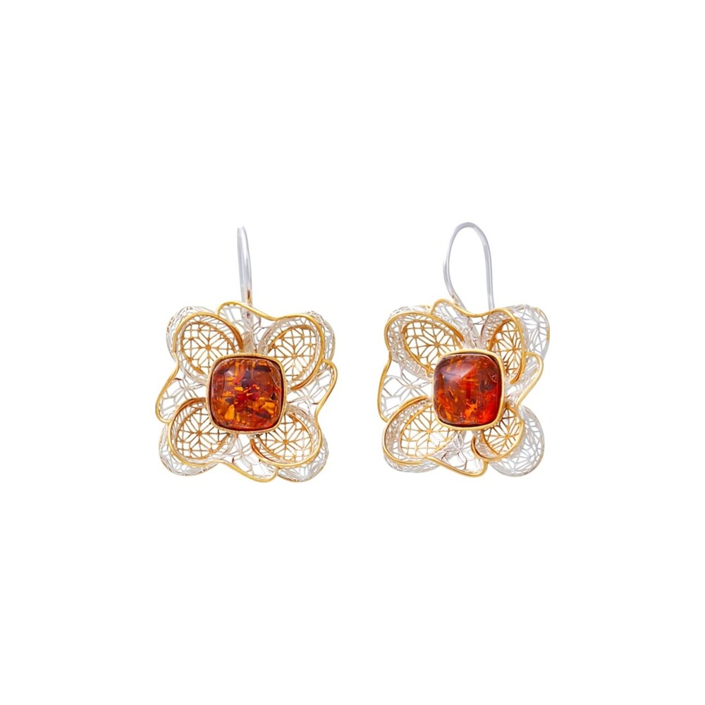 Baltic Amber Earrings — AMBERRA Balinese Jewelry