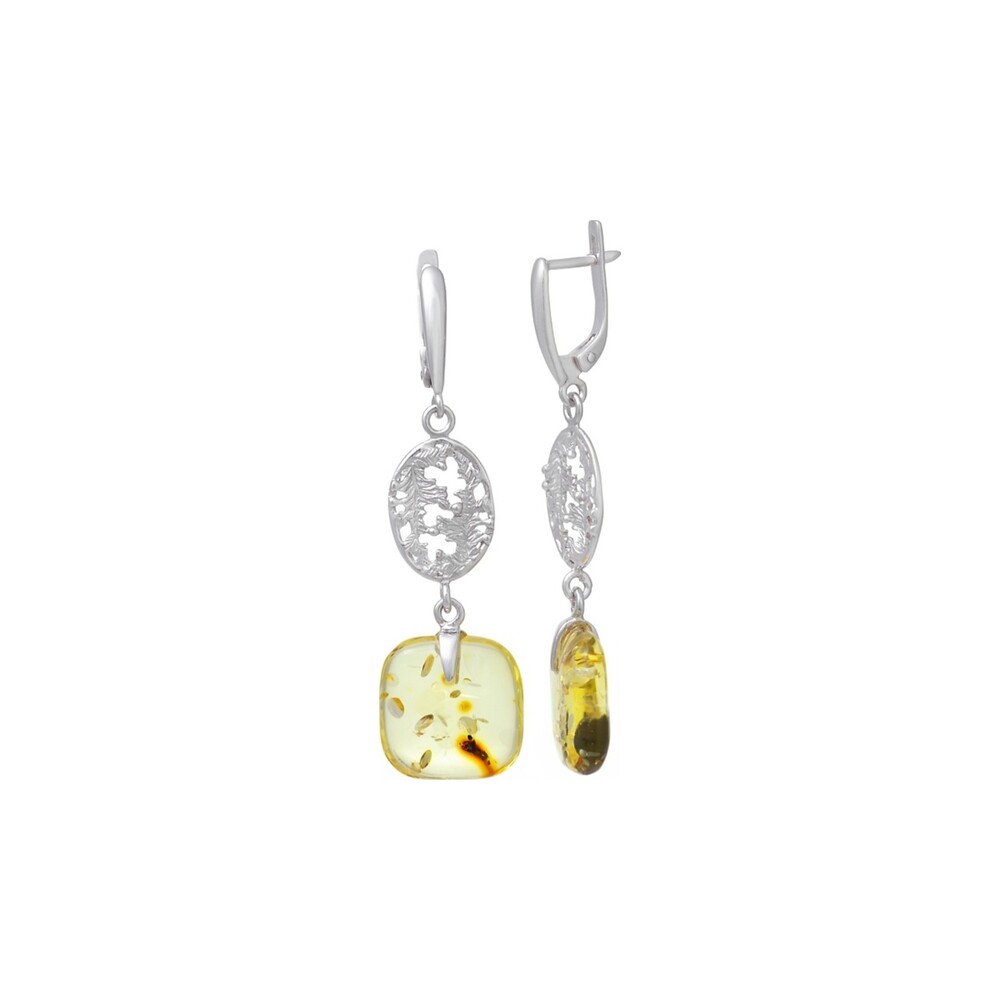 Silver Medallion Drop Earrings — AMBERRA earrings