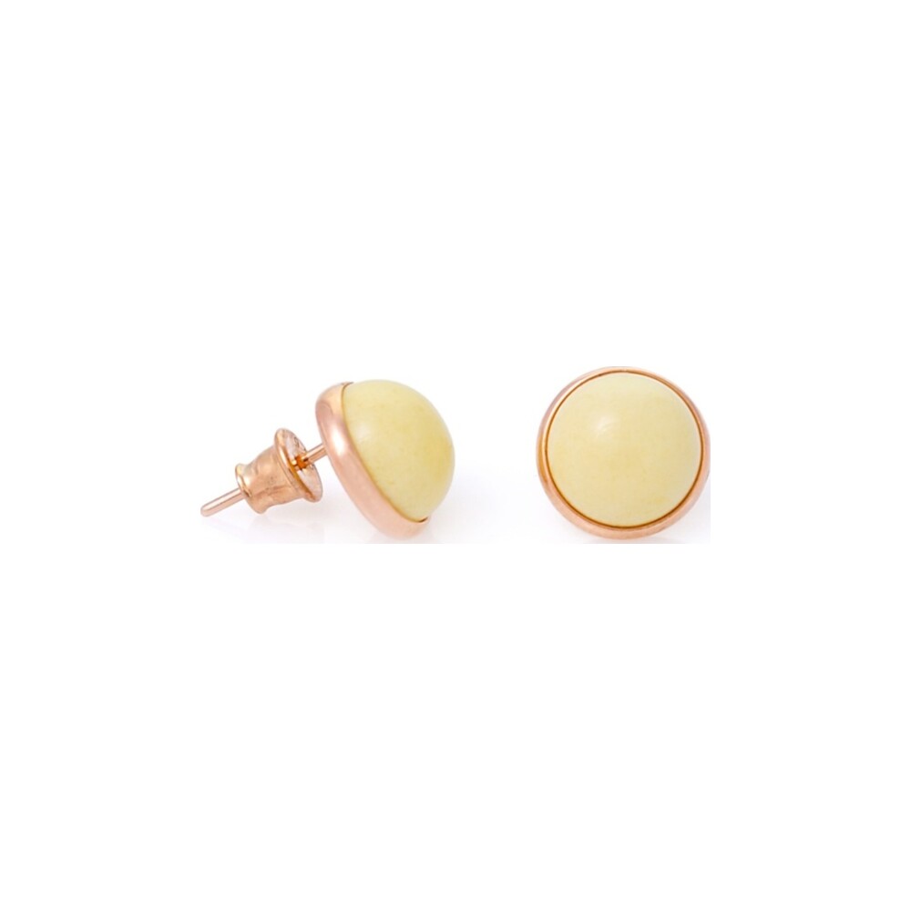 Round Stud Butter Earrings — AMBERRA earrings