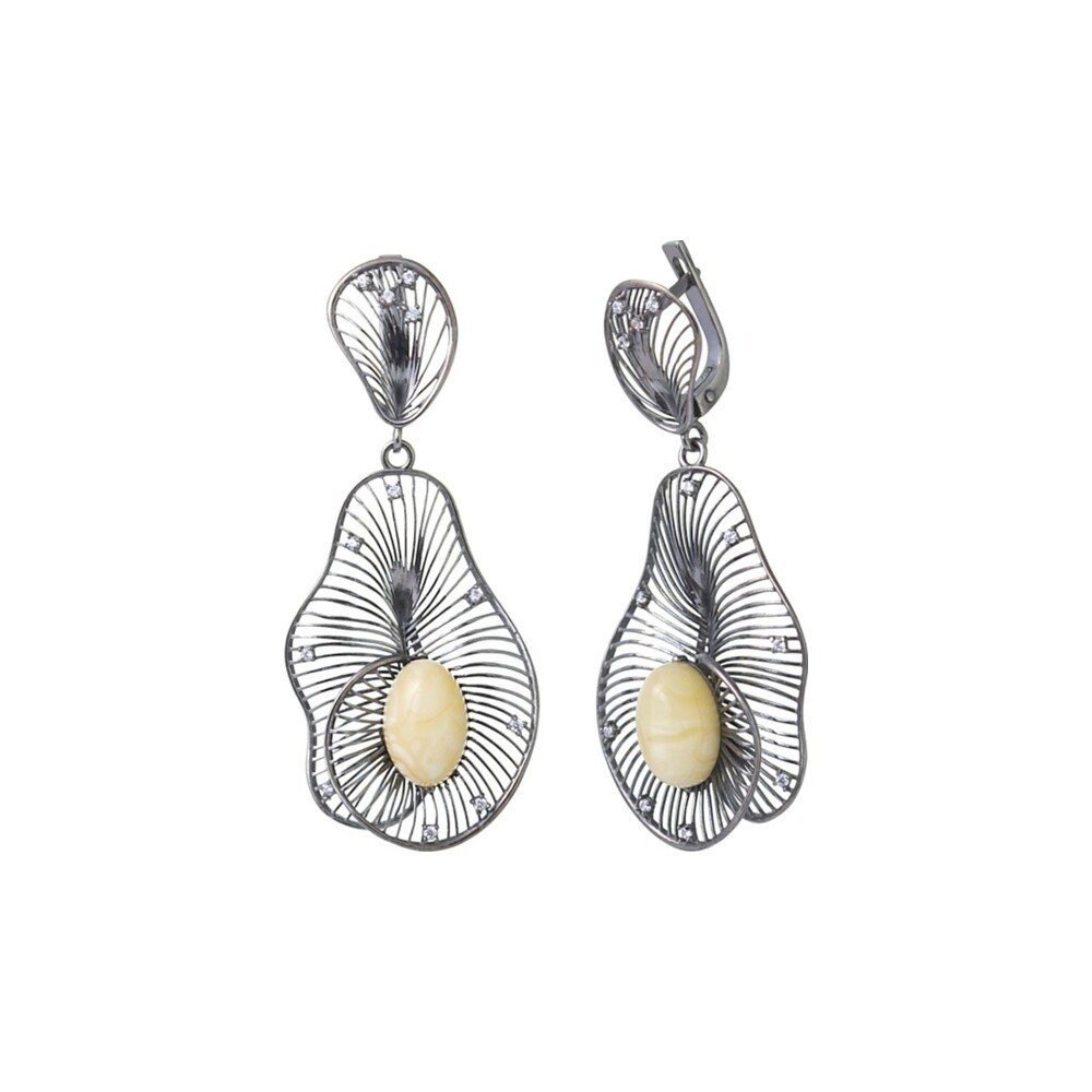 Wave Filigree Drop Earrings — AMBERRA earrings